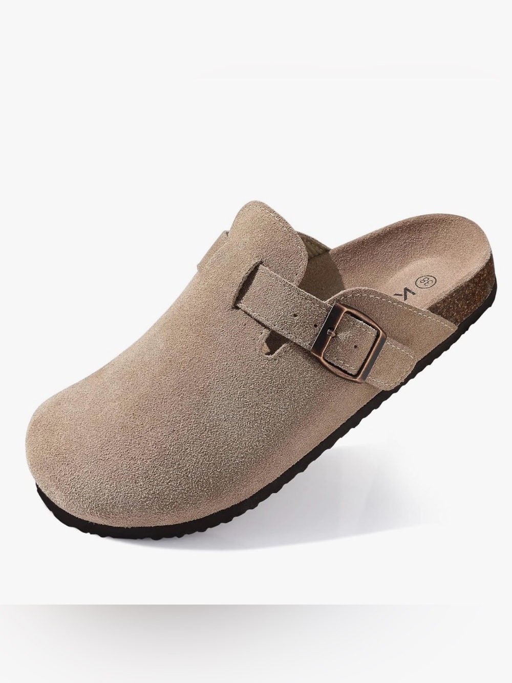 🎀 Kidmi women’s brand new suede clog - taupe size 38  size 7 🎀